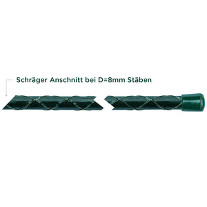 Rankstab mit schrägem Anschnitt